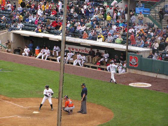 Sitting in the Dugout - New Britain Stadium