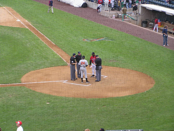 The managers at New Briatin Stadium